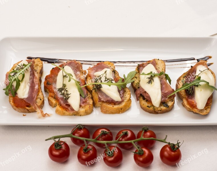 Bruschetti Italian Food Starters Gourmet Bruschetta