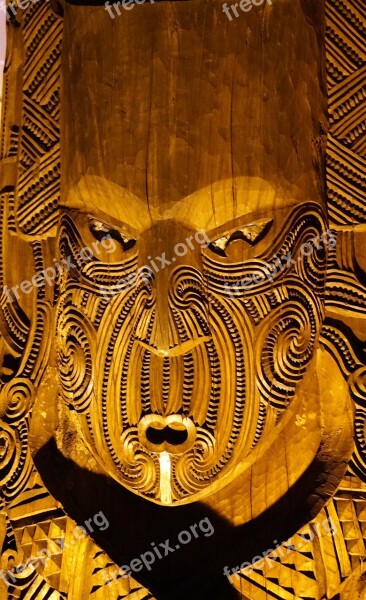 Maori Figure Carving Figure Arts Crafts Holzfigur