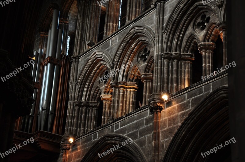 Evening Glasgow Cathedral Church Architecture Gothic