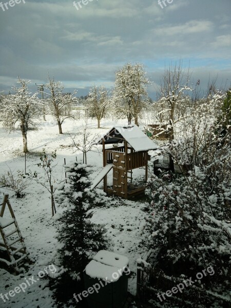 Wintry Snow Slide Winter Snowy