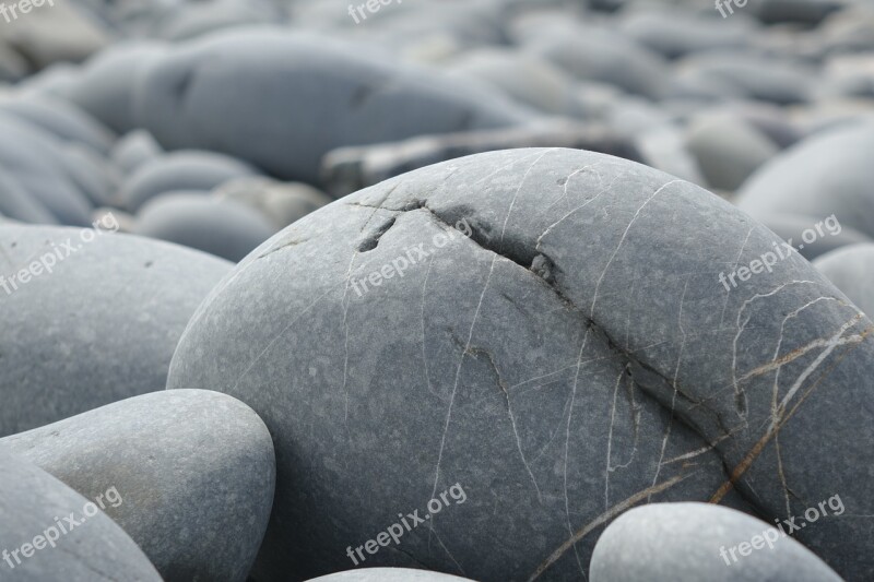 Big Pebble Rock Smooth Seashore Pebble