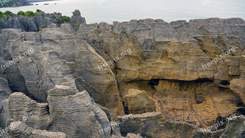 Pancake Rocks New Zealand West Coast South Island Cliff