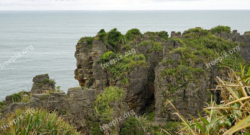 Pancake Rocks New Zealand West Coast South Island Cliff