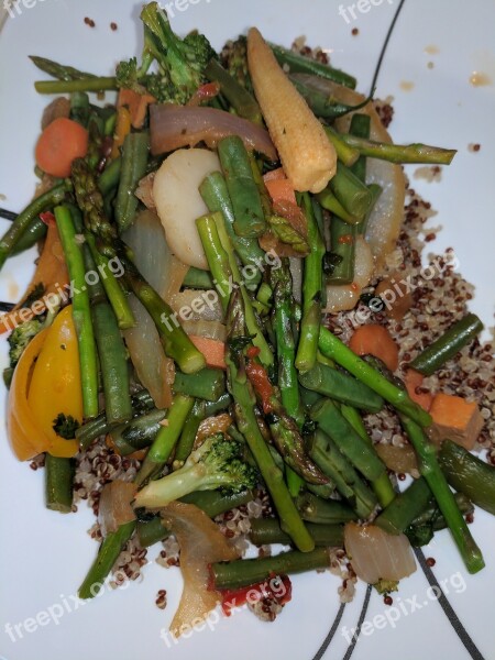 Vegetables Stir-fry Quinoa Lunch Organic