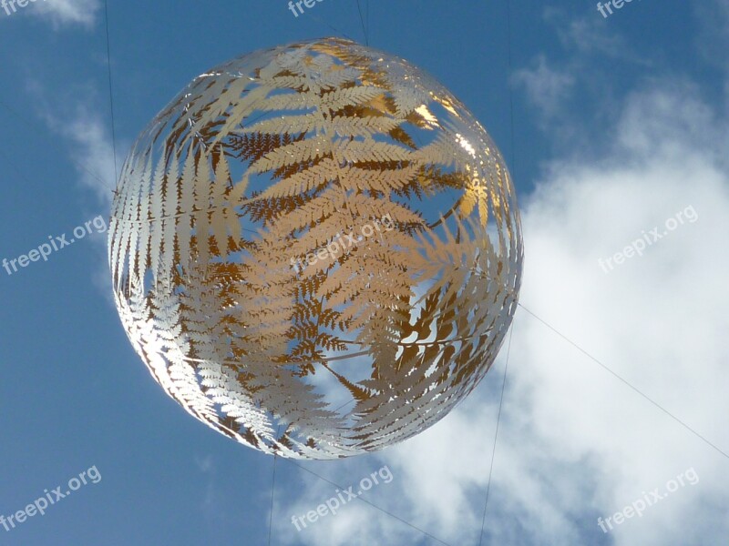 Metal Art Silver Fern Wellington New Zealand Sculpture