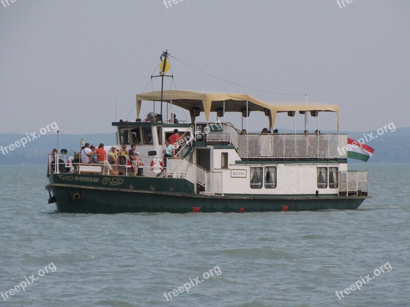 Lake Balaton Ship Lake Hungary North At 5 Mph