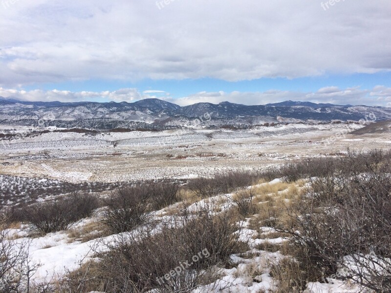 Foothills Snow Landscape Winter Outdoor