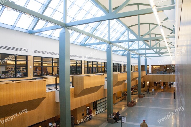 Atrium Library Architecture Modern Building