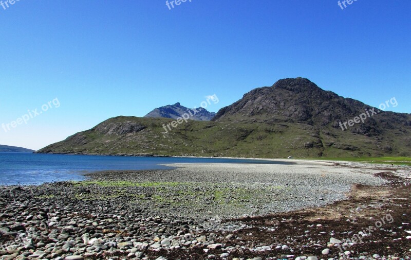 Scotland Isle Of Skye Camasunary Bay Scenic Scenery