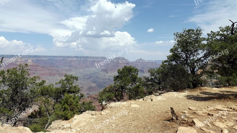 Grand Canyon Cliff Scenery National Park Striations