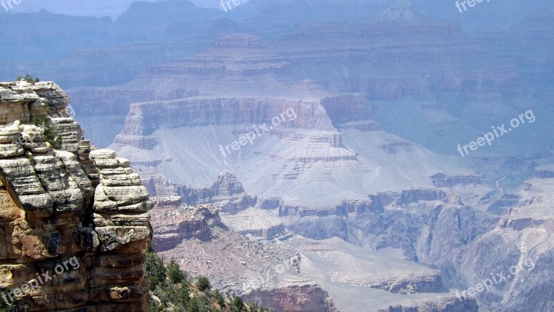 Grand Canyon Cliff Scenery National Park Striations