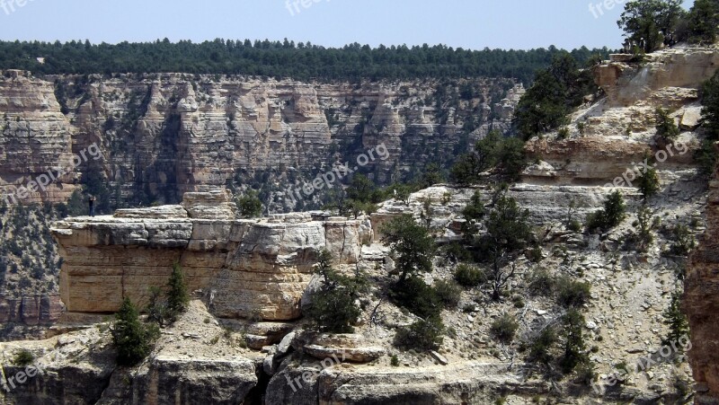 Grand Canyon Cliff Scenery National Park Striations