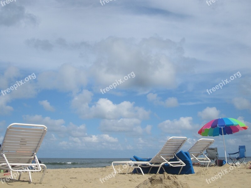 Beach Clouds Relax Relaxation Sand