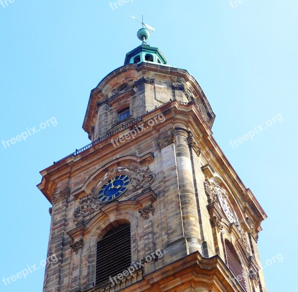 Neustädter Kirche Steeple Clock Tower Architecture Building