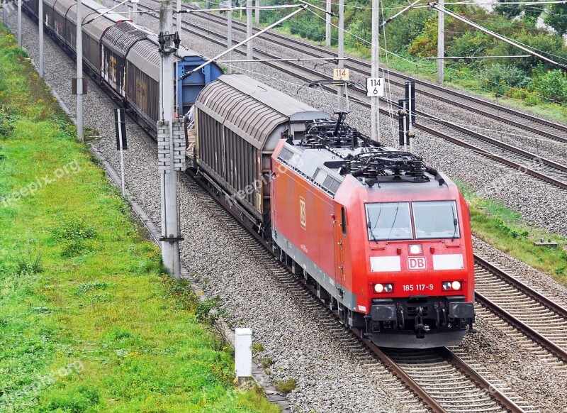 Freight Train Oberrhein Track Appenweier Switzerland-traffic Viergleisig