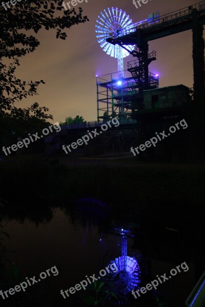 Landscape Park Duisburg Pinwheel Light Industry Free Photos