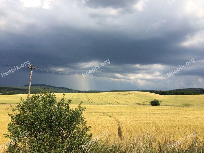 Storm Crop Circle Path High Voltage Nature