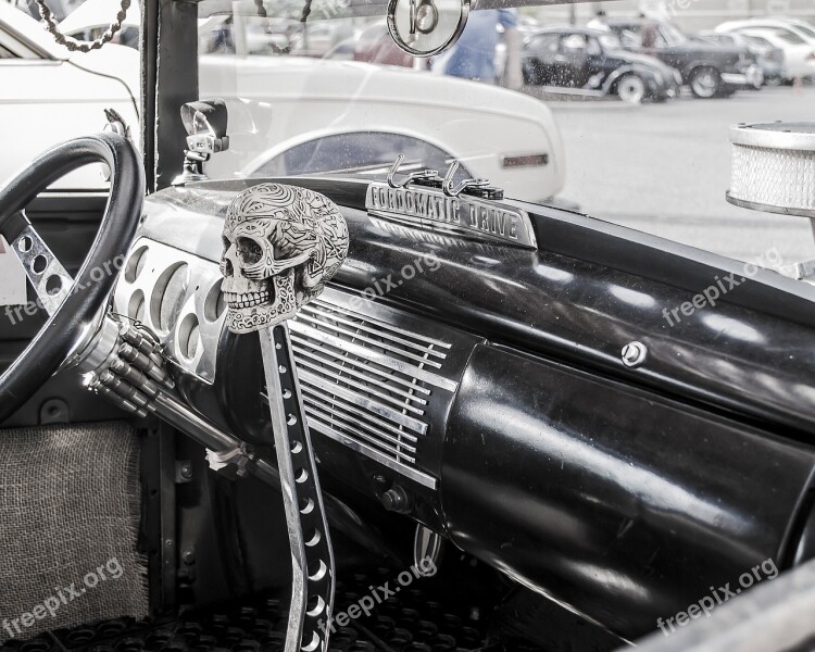 Cars Skulls Vintage Speed Custom