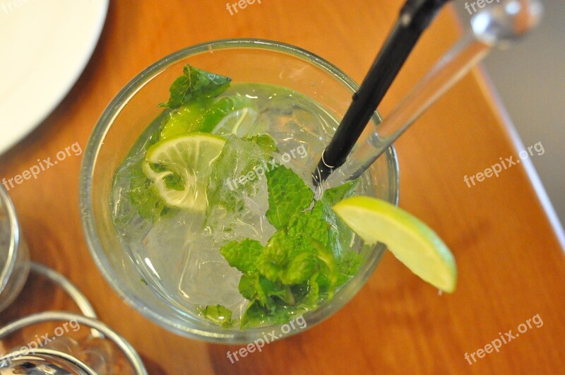 Green Apple Mojito Food Drink Lime Refreshment