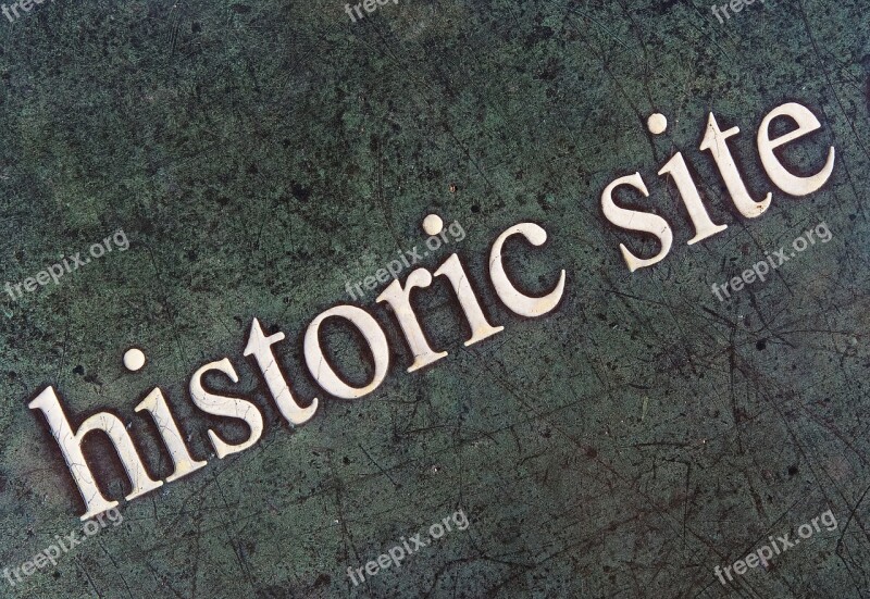 Historic Site Text Serif Plaque