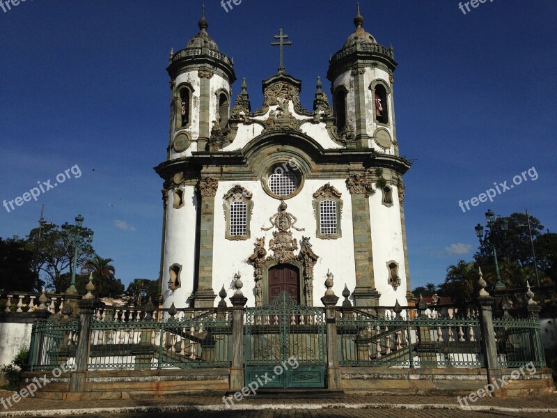 Church Baroque Minas Brazil Old City