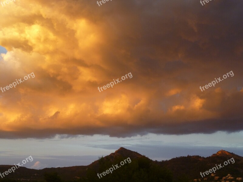 Clouds Mood Landscape Atmosphere Sunset