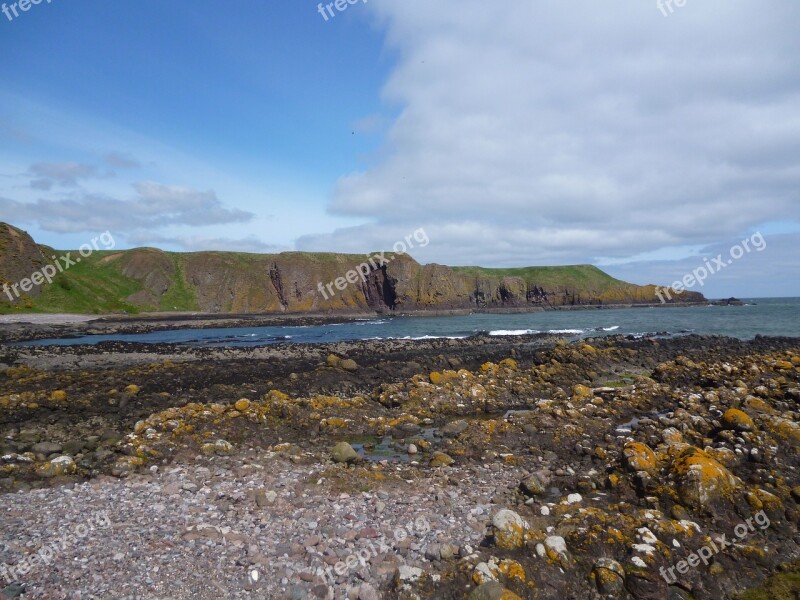 Sea Beach Stones Scotland Coast