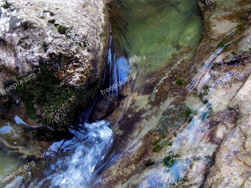 Water Spring Stones Nature Creek