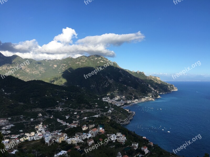 Sorrento Cliff Italy Mediterranean Landscape