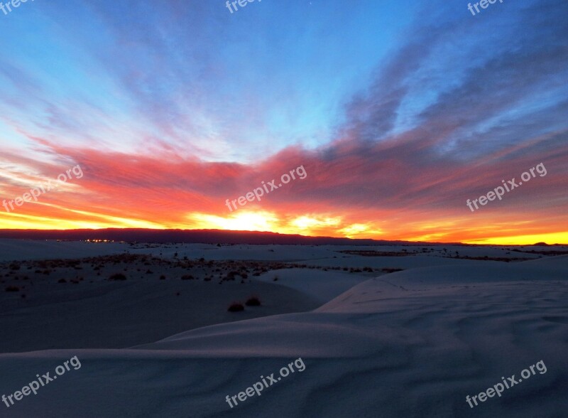 Sunrise Landscape Sky Colorful Scenic