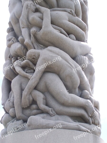 Oslo Norway Sculpture Vigeland Park Free Photos