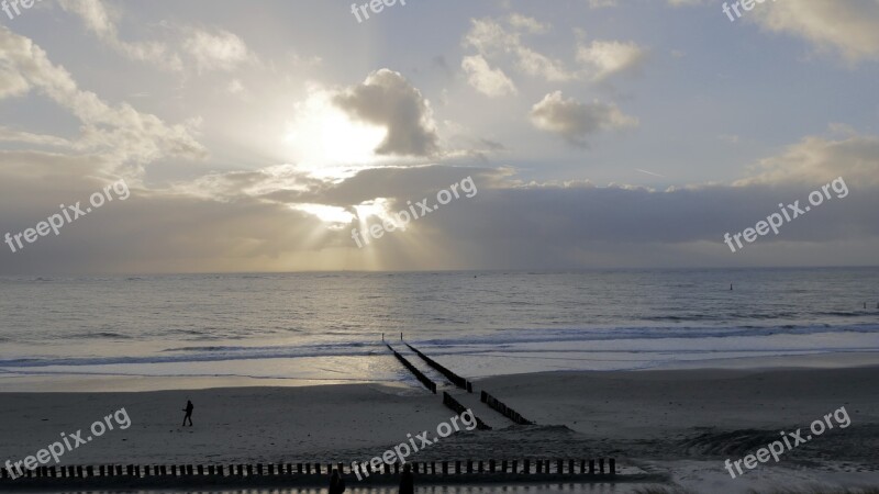 Holland Beach Sea North Sea Netherlands