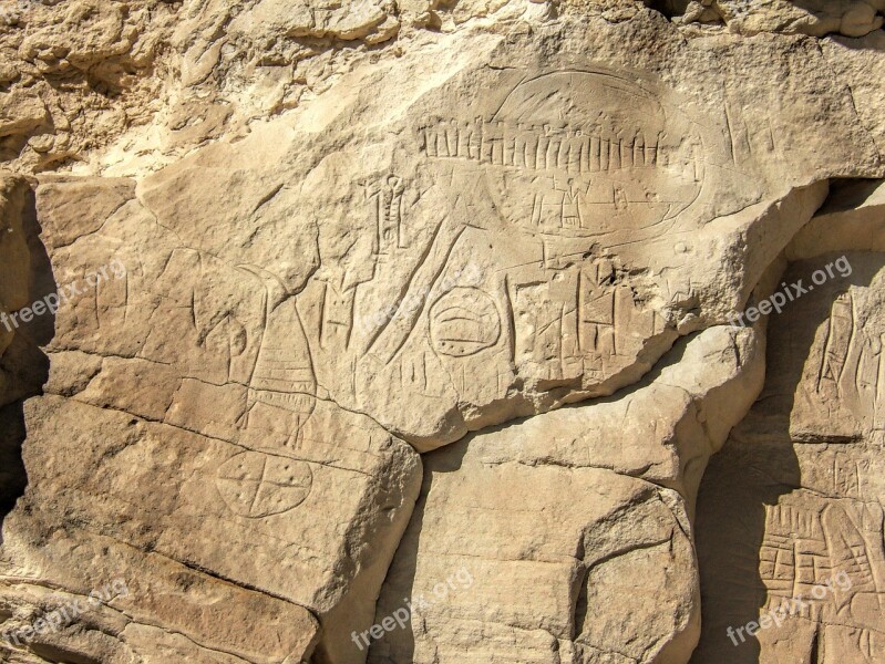 American Indian Petroglyphs Wyoming Desert