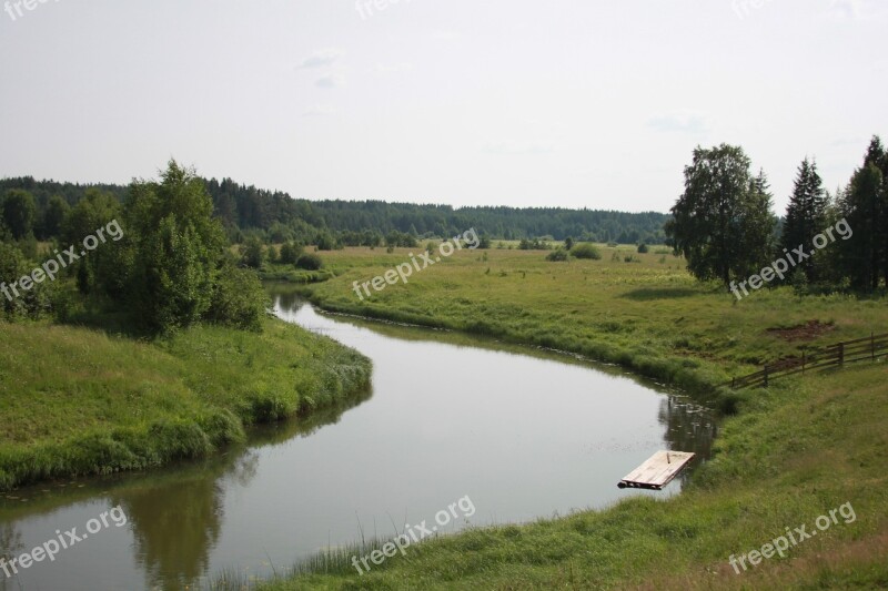 River Raft Village Summer Small River