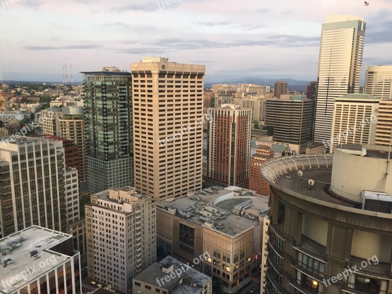 Seattle City Downtown Skyline Washington