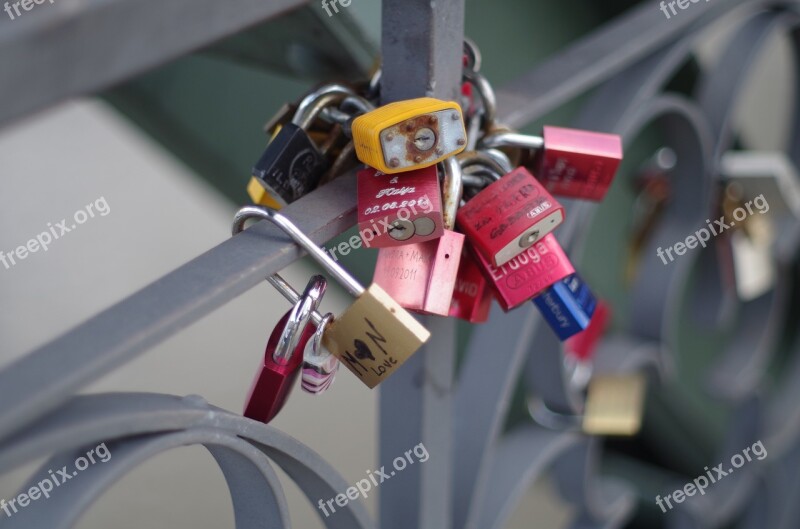 Locks Bridge Engagement Marriage Couple