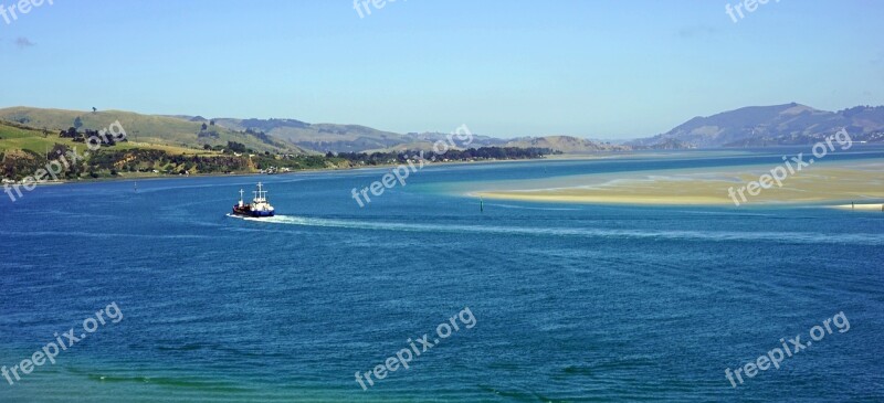 Bay Of Otago Waterway Narrow New Zealand South Island