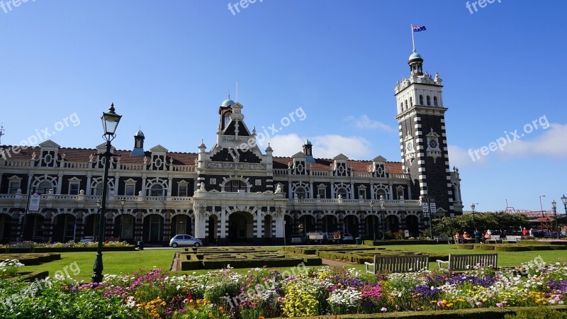 Station Dunedin Station Building Historically Restored New Zealand