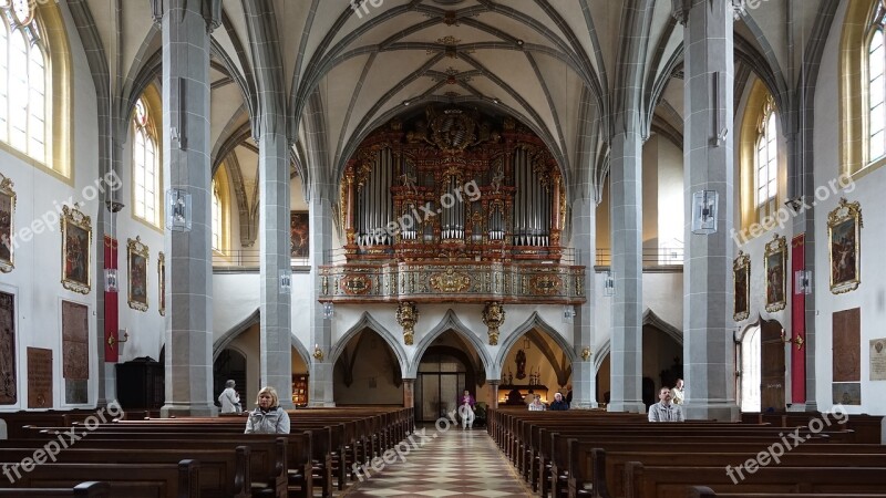 Nave Organ Interior Altötting Bavaria