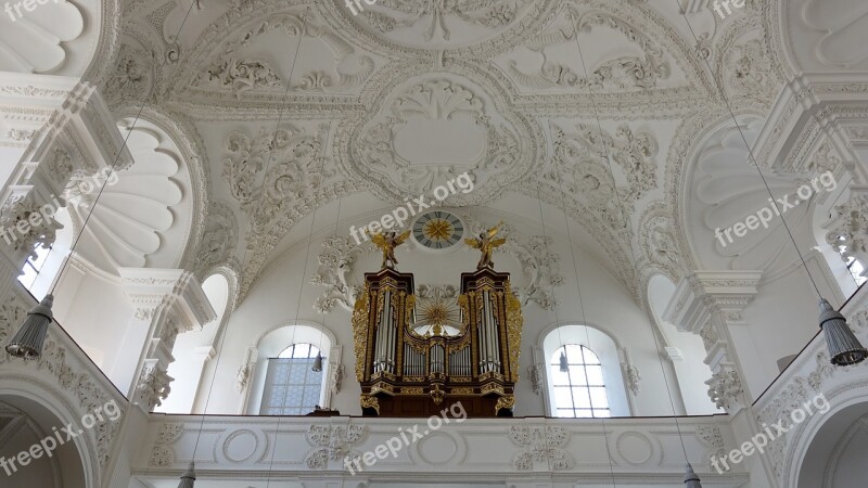 Churches Ceiling Stucco Organ Altötting Religion