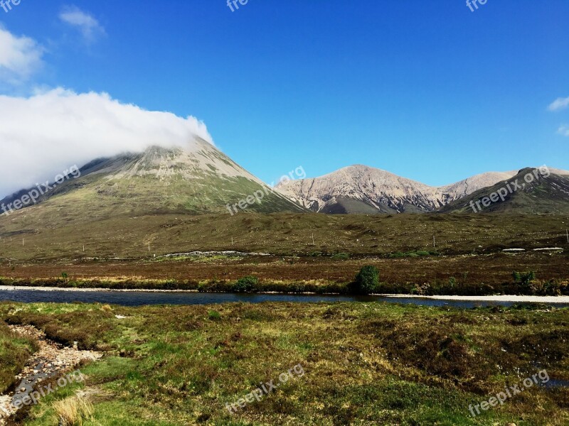 Scotland Scottish Isle Of Skye Mountain Scenic