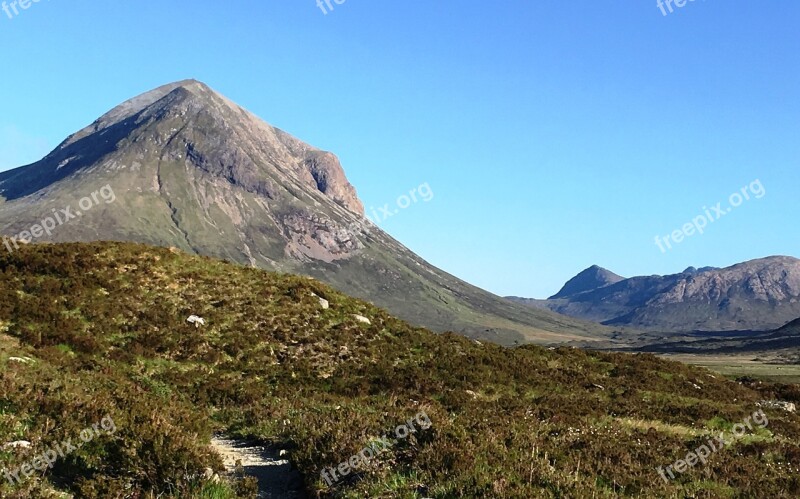 Scotland Scottish Isle Of Skye Mountain Scenic