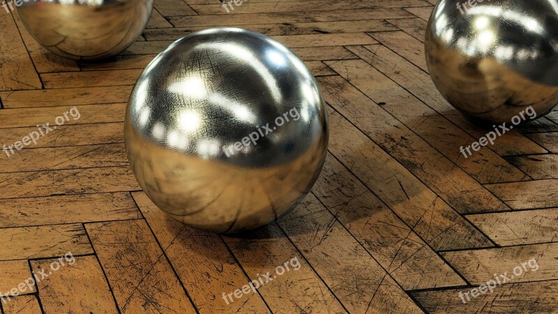 Parquet Wood Balls Metal Free Photos