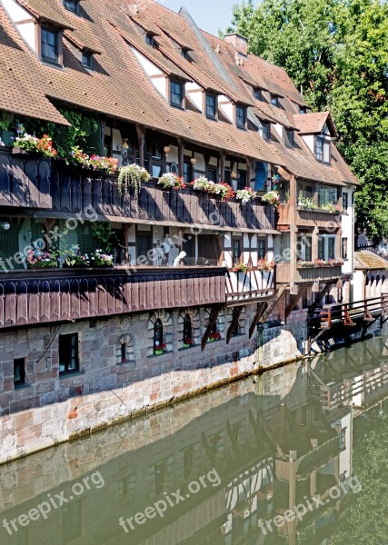 Nuremberg Fachwerkhaus River Historic Center Truss