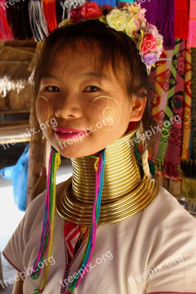 Long Neck Woman Karen Tribe Young Female