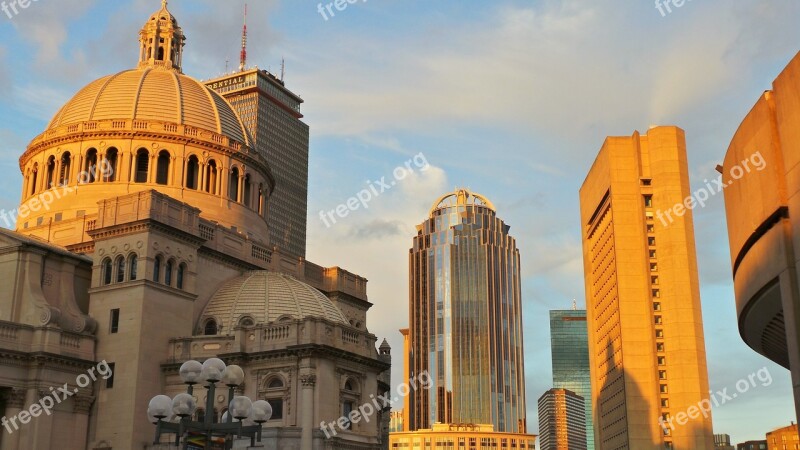 Boston Buildings Landscape Massachusetts City