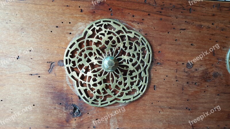 Doorknob Lattice Metalwork Ancient Old