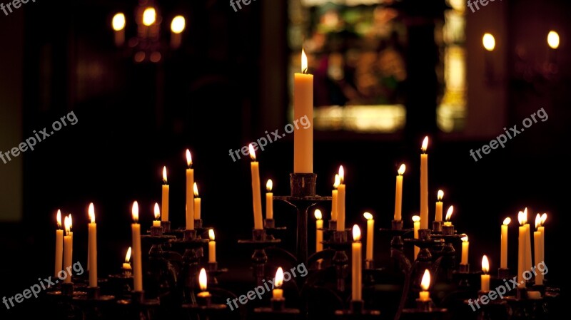 Candles Church Religion Light Religious