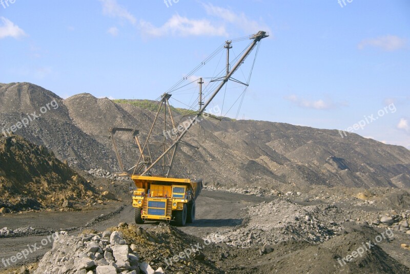 Dumper Coal Mining Coal Gigantic Proportions Belaz