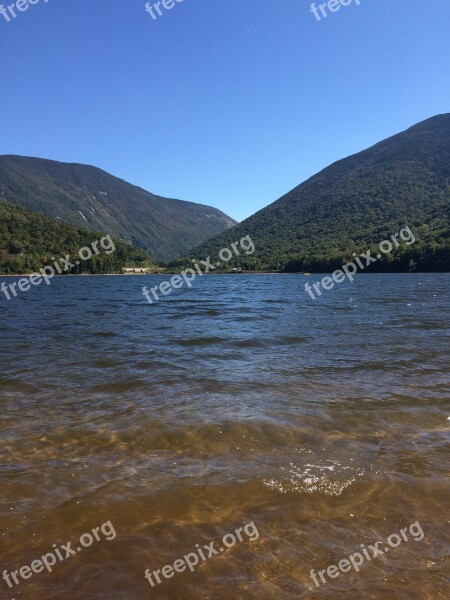 New Hampshire Mountains Lake Blue Sky